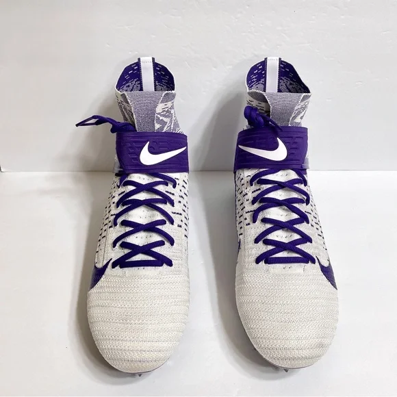 Nike Alpha Menace Elite 2 Football Cleats Size 12 White Purple BV2077-100